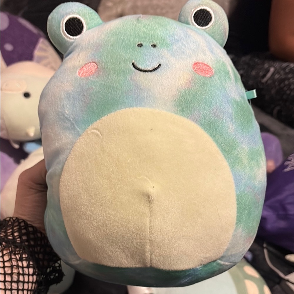 Squishmallows Blue and Cream Frog Plush